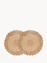 Load image into Gallery viewer, KORISSA Jute Flower Placemat (Set of 2)
