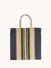 Load image into Gallery viewer, KORISSA Dora Jute Tote Bag - Multi Navy