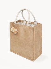 Load image into Gallery viewer, KORISSA Jute Canvas Market Bag With Pompom