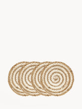 Load image into Gallery viewer, KORISSA Kata Spiral Coaster Trivet - Natural (Set of 4)