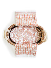 Load image into Gallery viewer, KORISSA Bread Warmer & Basket Gift Set with Tea Towel - Lovebird Oval