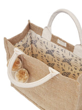 Load image into Gallery viewer, KORISSA Jute Canvas Gift Bag With Pompom