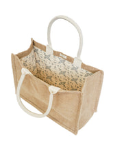 Load image into Gallery viewer, KORISSA Jute Canvas Shopping Bag With Pompom