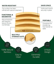 Load image into Gallery viewer, Royal Craft Wood Cutting Board Organizer for 3 Boards