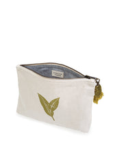 Load image into Gallery viewer, KORISSA Hand Screen Printed Cotton Canvas Pouch - Nature