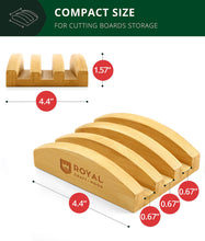 Load image into Gallery viewer, Royal Craft Wood Cutting Board Organizer for 3 Boards
