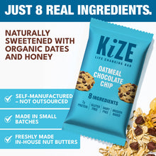 Load image into Gallery viewer, Kize Oatmeal Chocolate Chip Bar - 10 bars x 1.5 oz case