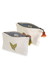 Load image into Gallery viewer, KORISSA Hand Screen Printed Cotton Canvas Pouch - Nature