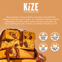 Load image into Gallery viewer, Kize Peanut Butter Chocolate Chip Bar - 10 Bars x 1.5 oz case