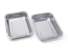 Load image into Gallery viewer, ecozoi Stainless Steel Trays, Set of 2 for Bamboo Cutting Board