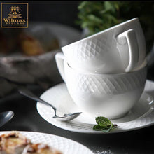 Load image into Gallery viewer, Wilmax Porcelain White 3 Oz | 90 Ml Coffee Cup & Saucer Set Of 6 In Gift Box