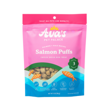 Load image into Gallery viewer, Ava's Pet Palace Freeze Dried Dog Treats Bag - Salmon Puffs