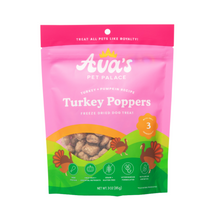 Load image into Gallery viewer, ava's pet palace turkey poppers treats for dogs