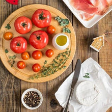 Load image into Gallery viewer, Wilmax Porcelain Set Of 3 Bamboo Round Serving Board 12" inch | For pizza / Barbecue / Steak