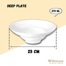 Load image into Gallery viewer, Wilmax Porcelain White Deep Salad or Soup Plate 9.75" inch | 16 Fl Oz |