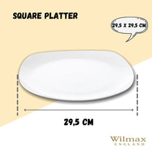 Load image into Gallery viewer, Wilmax Porcelain White Square Platter 11.5" inch X 11.5" inch | 29.5 X 29.5 Cm