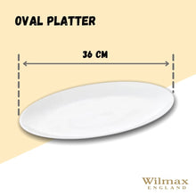 Load image into Gallery viewer, Wilmax Porcelain White Oval Plate / Platter 14" inch | 36 Cm