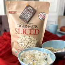 Load image into Gallery viewer, Tiger Nuts Sliced Tiger Nuts in 5 oz bags - 24 bags