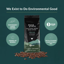 Load image into Gallery viewer, Peak State Coffee BRAIN SUSTAIN Light Roast - Three Pack (3 x 12 oz Bags)