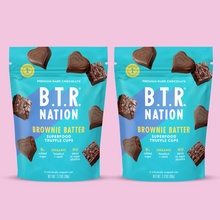 Load image into Gallery viewer, Dark Chocolate Superfood Truffle Cups: Brownie Batter (12 cups) by B.T.R. Bar