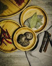 Load image into Gallery viewer, Wilmax Porcelain Set Of 3 Bamboo Round Platter 13" inch | For pizza / Barbecue / Steak