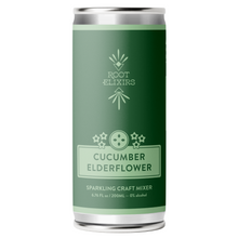 Load image into Gallery viewer, Root Elixirs Sparkling Cucumber Elderflower Premium Cocktail Mixer- 8 Cans 7.5 oz