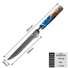 Load image into Gallery viewer, Vintage Gentlemen PREORDER: Eight Piece VG-10 Japanese Steel Kitchen Knife Set