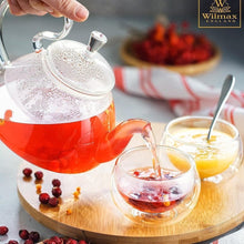 Load image into Gallery viewer, Wilmax Porcelain Thermo Glass Teapot 20 Fl Oz | High temperature and shock resistant