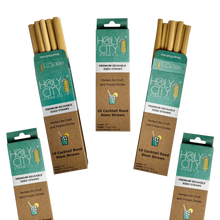 Load image into Gallery viewer, Cocktail Reusable Reed Straw Bundle 5 Pack Spread