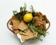Load image into Gallery viewer, Norwegian Baked Rosemary & Lemon Knekkebrød Nordic Crspbread Bag - 12 bags x 6 oz case