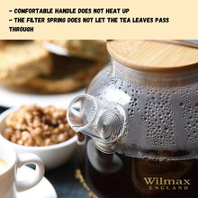 Load image into Gallery viewer, Wilmax Porcelain Thermo Glass Teapot 54 Fl Oz | High temperature and shock resistant