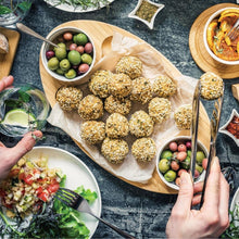 Load image into Gallery viewer, Wilmax Porcelain Set Of 3 Bamboo 3 Section Platter 16" inch X 9" inch | For Appetizers / Barbecue / Burger Sliders