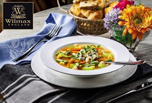 Load image into Gallery viewer, Wilmax Porcelain Set Of 3 Professional Rolled Rim White Deep Plate 10" inch | 20 Oz