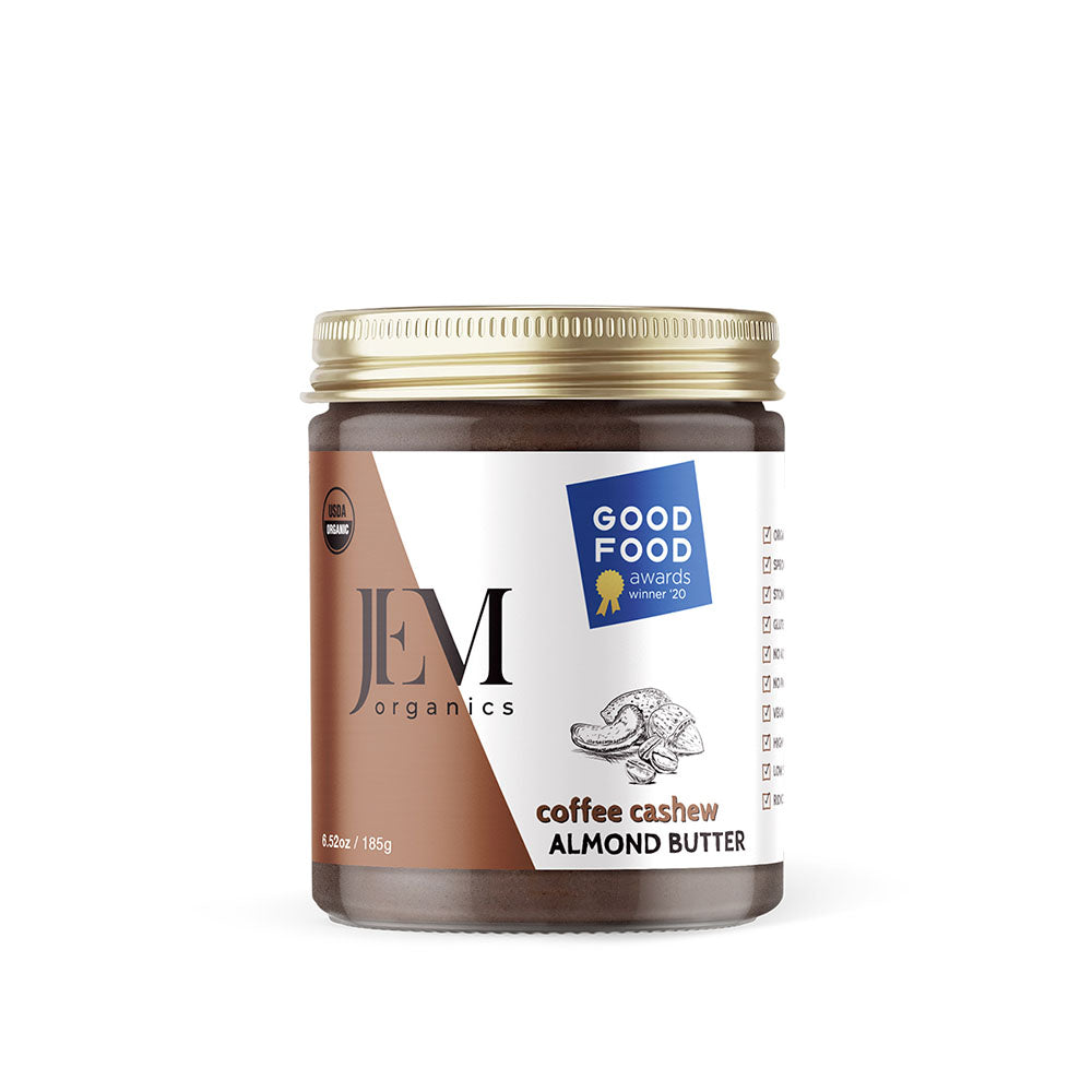 JEM Organics Coffee Cashew Almond Butter - Small 6 pack