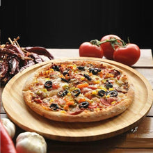 Load image into Gallery viewer, Wilmax Porcelain Set Of 3 Bamboo Round Platter 14" inch | For pizza / Barbecue / Steak
