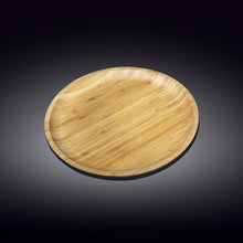 Load image into Gallery viewer, Wilmax Porcelain Set Of 6 Bamboo Round Plate 9" inch |For Appetizers / Barbecue / Steak
