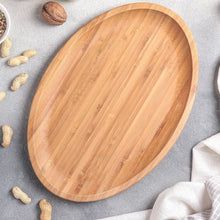 Load image into Gallery viewer, Wilmax Porcelain Set Of 3 Bamboo Oval Platter 18" inch X 13.25" inch | For Appetizers / Barbecue / Steak