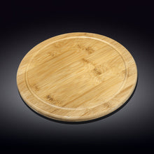 Load image into Gallery viewer, Wilmax Porcelain Set Of 2 Bamboo Serving Board 14" inch | For pizza / Barbecue / Steak