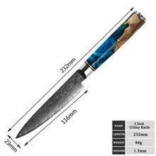 Load image into Gallery viewer, Vintage Gentlemen PREORDER: Eight Piece VG-10 Japanese Steel Kitchen Knife Set