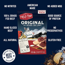 Load image into Gallery viewer, Field Trip Original Beef Jerky 12.0 oz bag - 6 bags x 12oz case