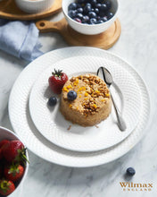 Load image into Gallery viewer, Wilmax Porcelain White Dinner Plate With Embossed Wide Rim 10" inch | Set Of 6 In Gift Box