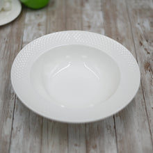 Load image into Gallery viewer, Wilmax Porcelain Fine Julia Porcelain Deep Plate Dinnerware Set For 6