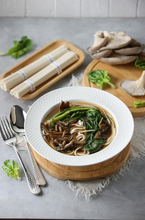 Load image into Gallery viewer, Wilmax Porcelain White Porcelain Deep Plate With Embossed Wide Rim 9" inch | Set Of 6 In Gift Box
