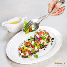 Load image into Gallery viewer, Wilmax Porcelain White Oval Platter With Embossed Wide Rim 14" inch X 10" inch |In Gift Box