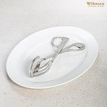 Load image into Gallery viewer, Wilmax Porcelain White Oval Platter With Embossed Wide Rim 14" inch X 10" inch |In Gift Box