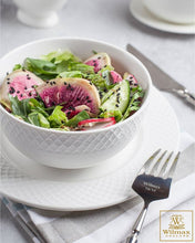 Load image into Gallery viewer, Wilmax Porcelain White Dining Bowls With Embossed Design, Set of Seven In A Gift Box