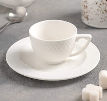Load image into Gallery viewer, Wilmax Porcelain White 3 Oz | 90 Ml Coffee Cup & Saucer Set Of 6 In Gift Box