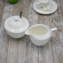 Load image into Gallery viewer, Wilmax Porcelain White Sugar Bowl 11 Oz & Creamer