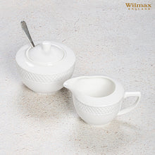 Load image into Gallery viewer, Wilmax Porcelain White Sugar Bowl 11 Oz & Creamer