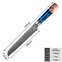 Load image into Gallery viewer, Vintage Gentlemen PREORDER: Eight Piece VG-10 Japanese Steel Kitchen Knife Set